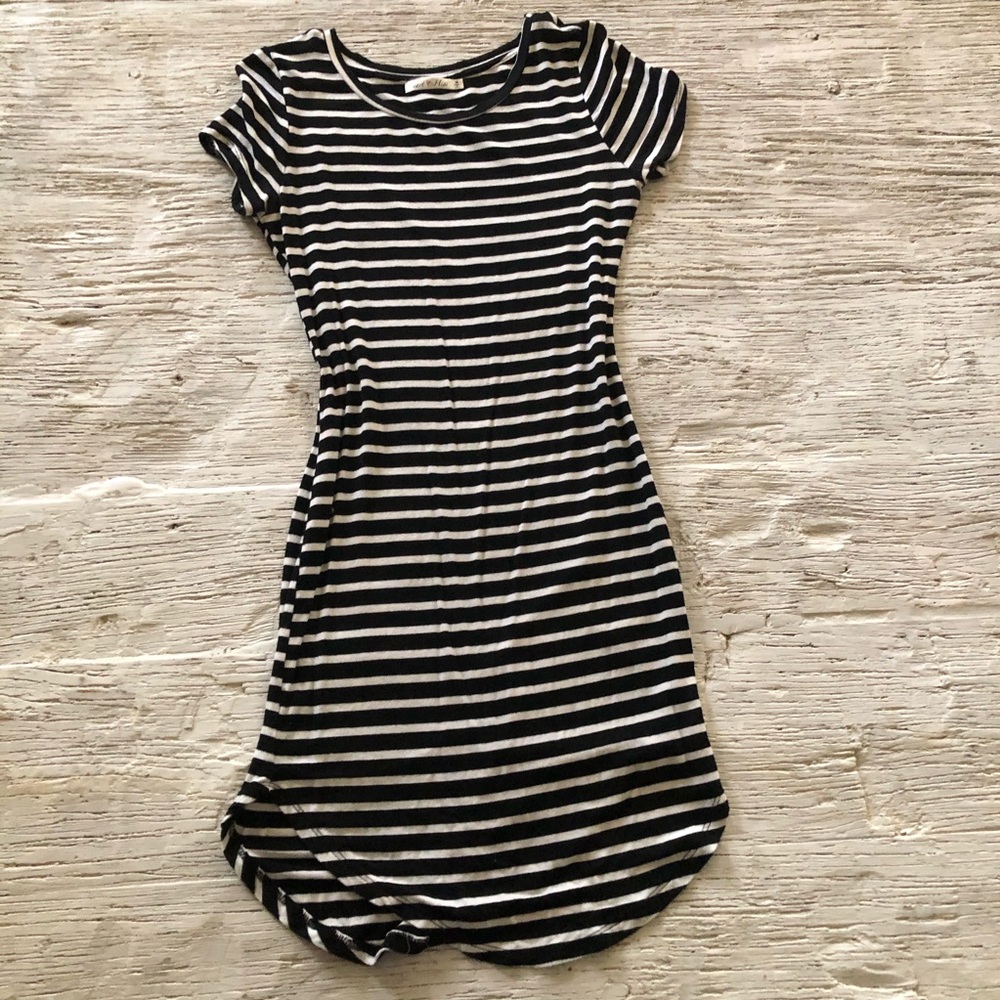Stripped T-Shirt Bodycon Dress